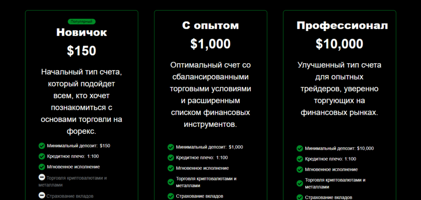 тарифы на сайте мошенников