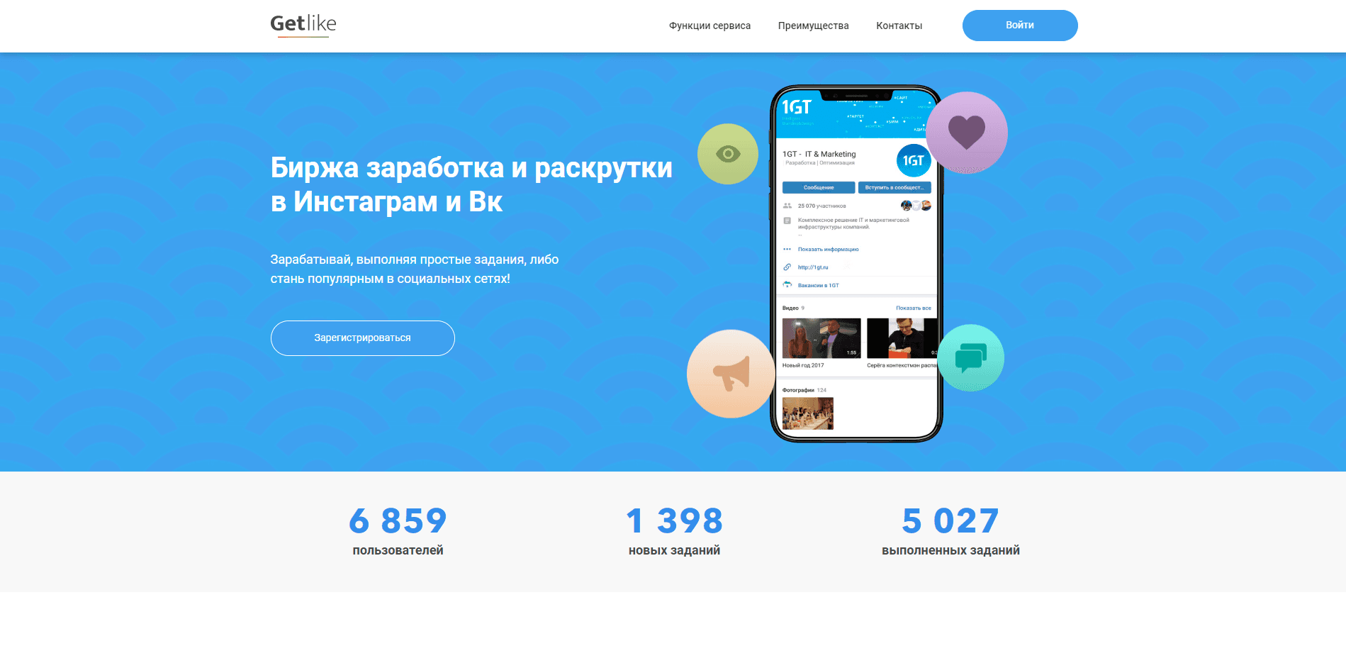 getLike отзывы и обзор. Развод, лохотрон или правда. Только честные и правдивые отзывы на Baxov.Net