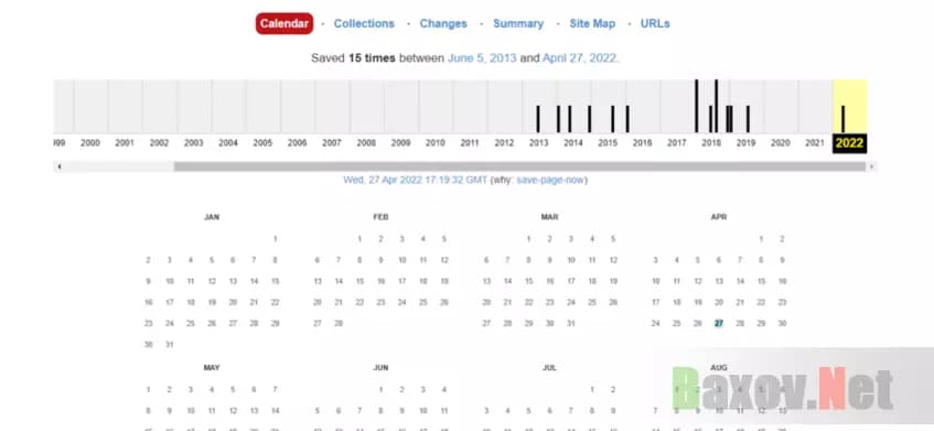 данные о появлении проекта
