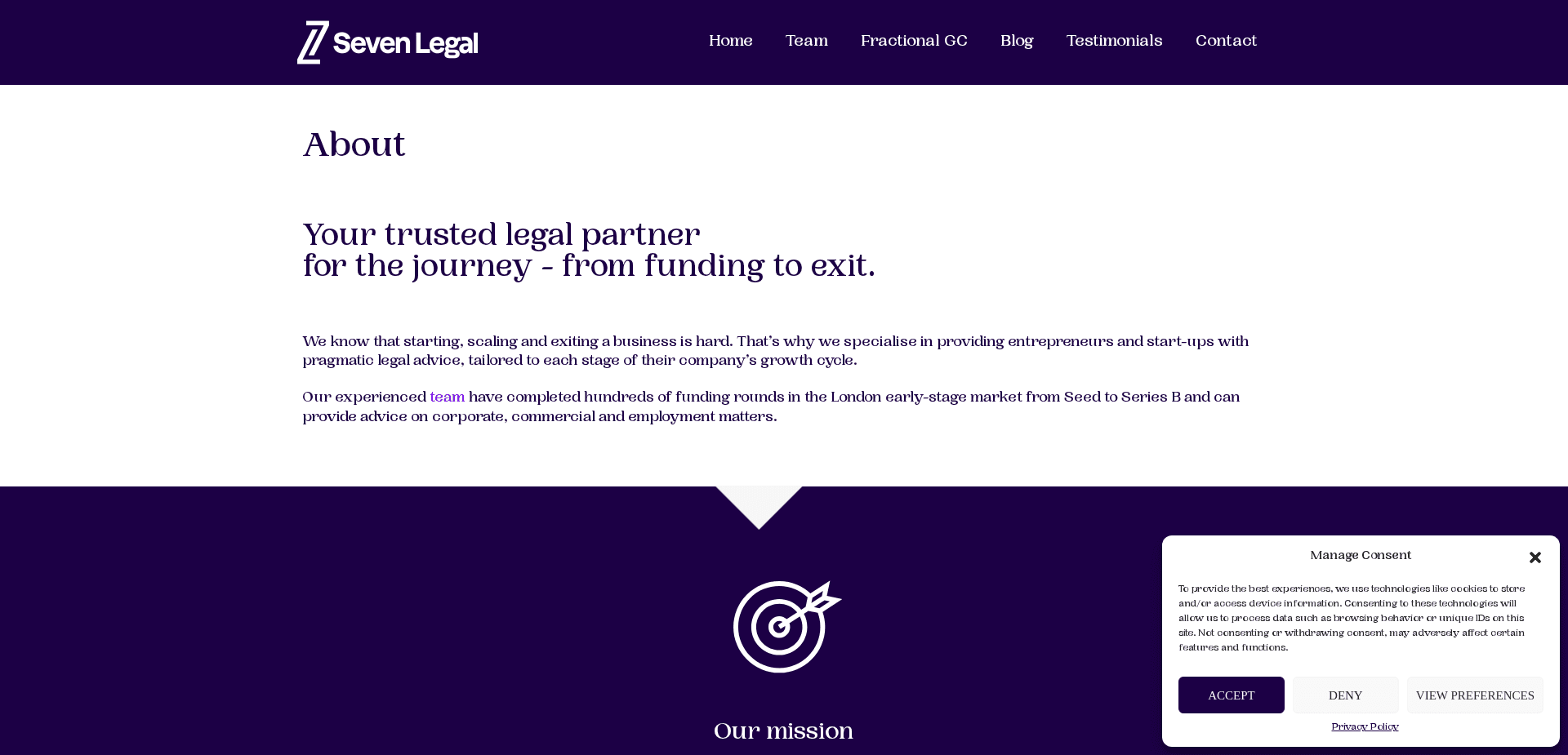 Screenshot for sevenlegal.io - 2