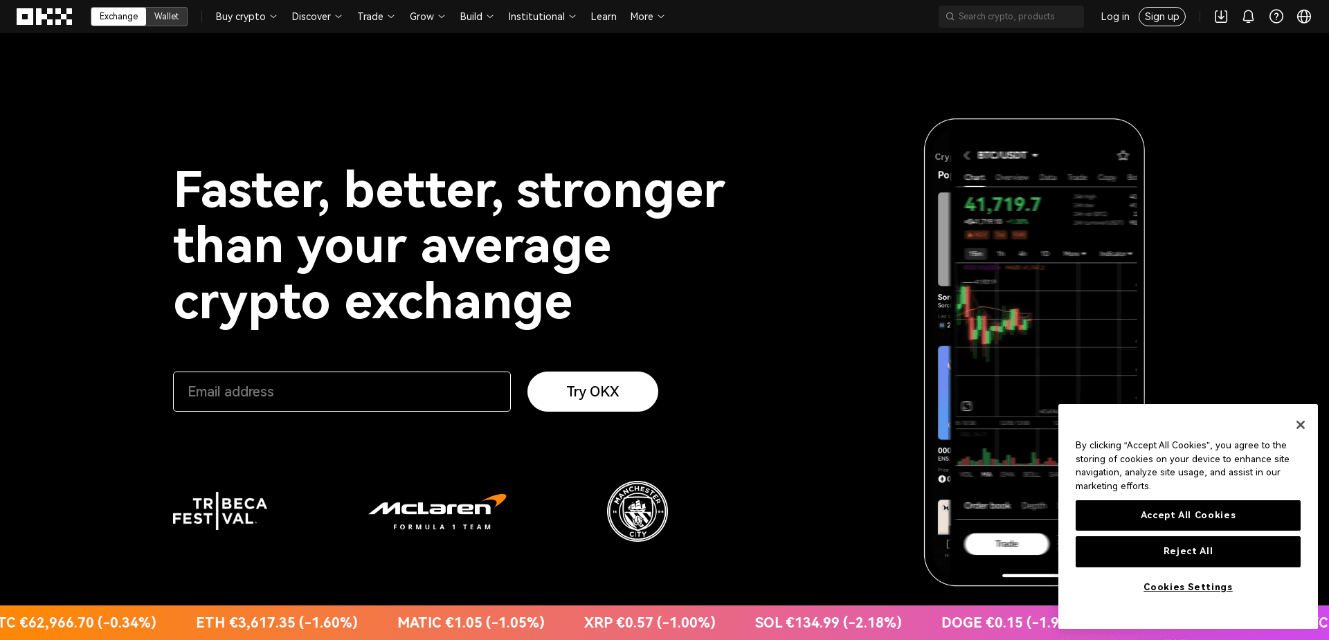 Screenshot for okx.com - 0