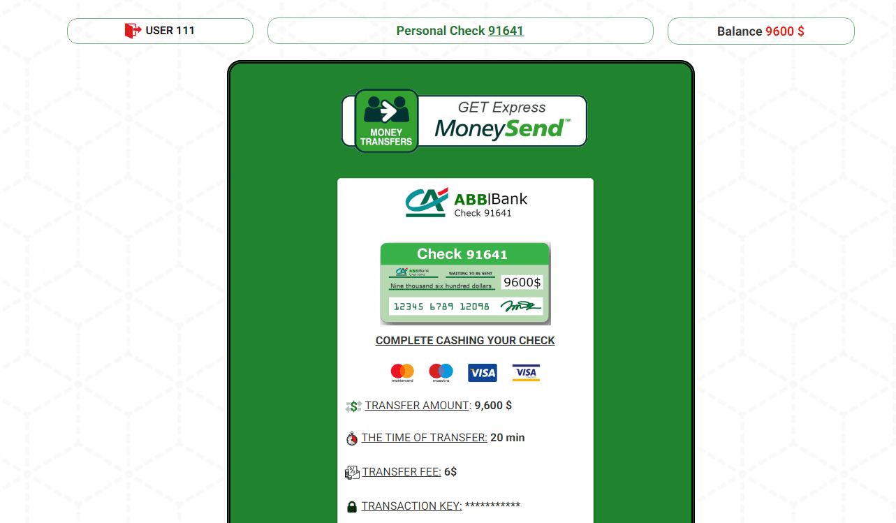 GET Express MoneySend лохотрон