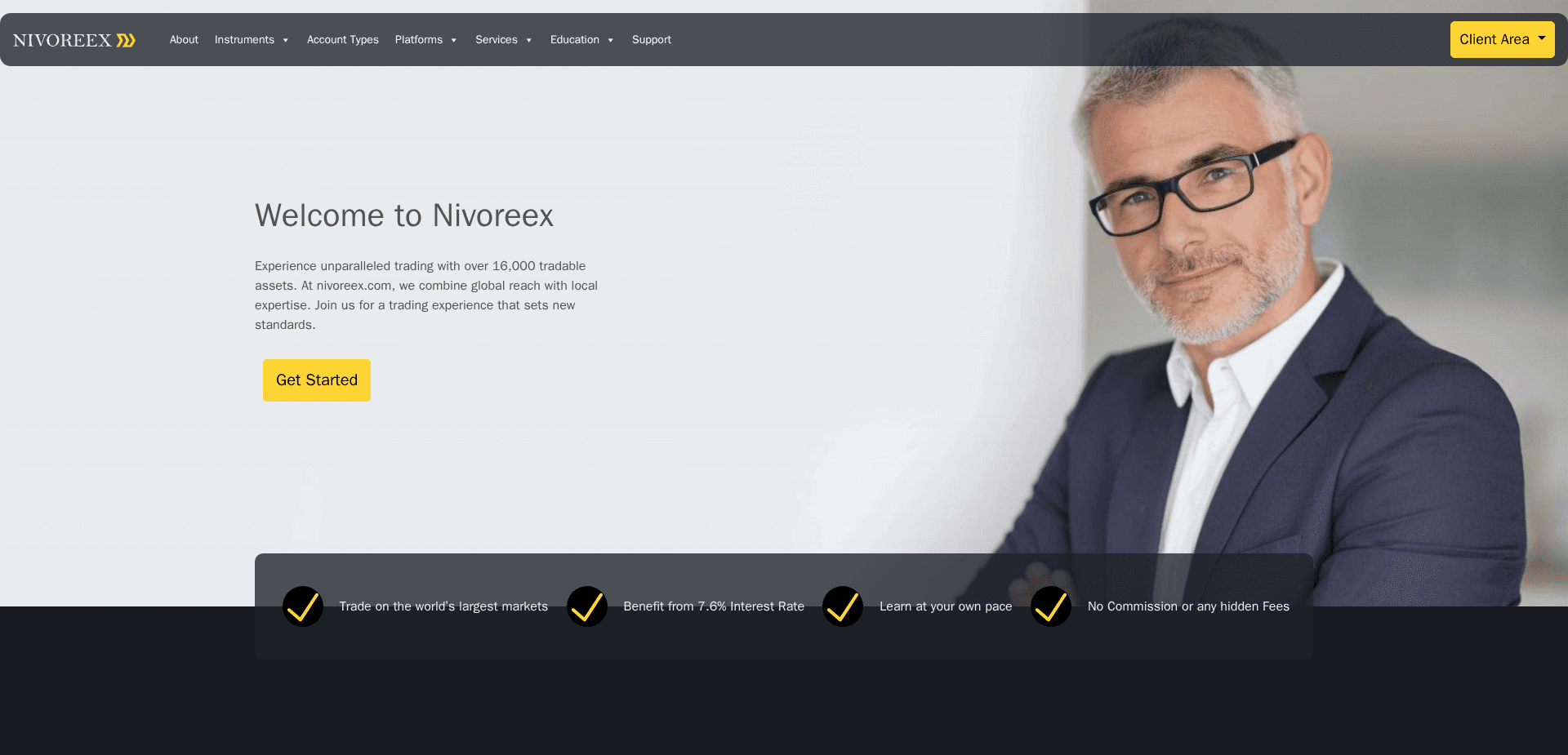 Screenshot for nivoreex.com - 1