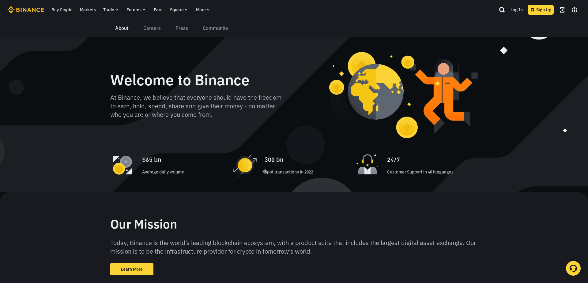 Screenshot for binance.com - 2
