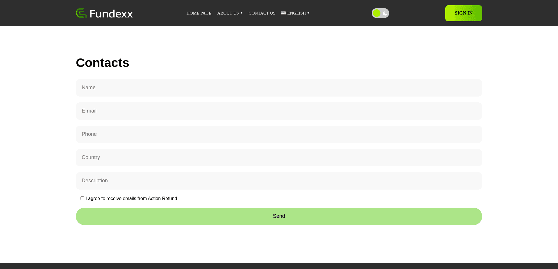 Screenshot for fundexx.co - 0