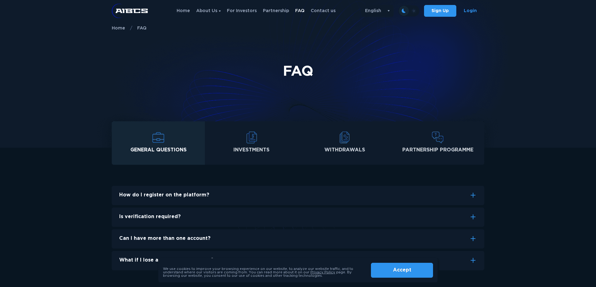 Screenshot for aibcs.finance - 3