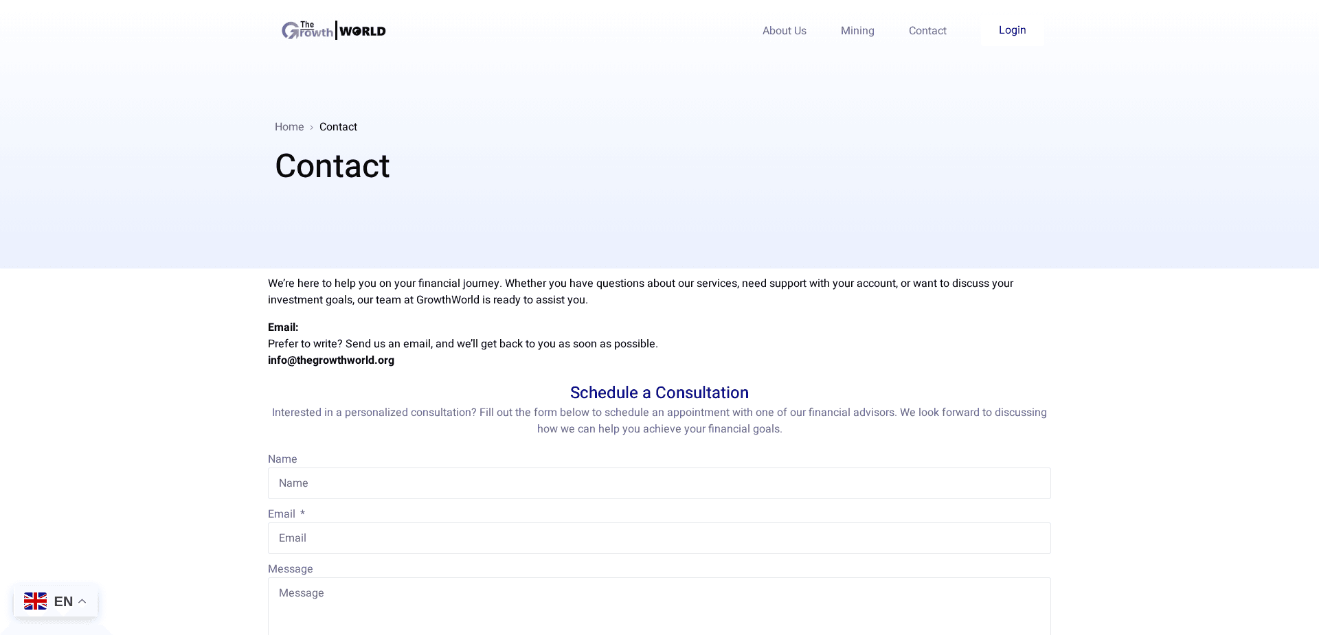 Screenshot for thegrowthworld.org - 0