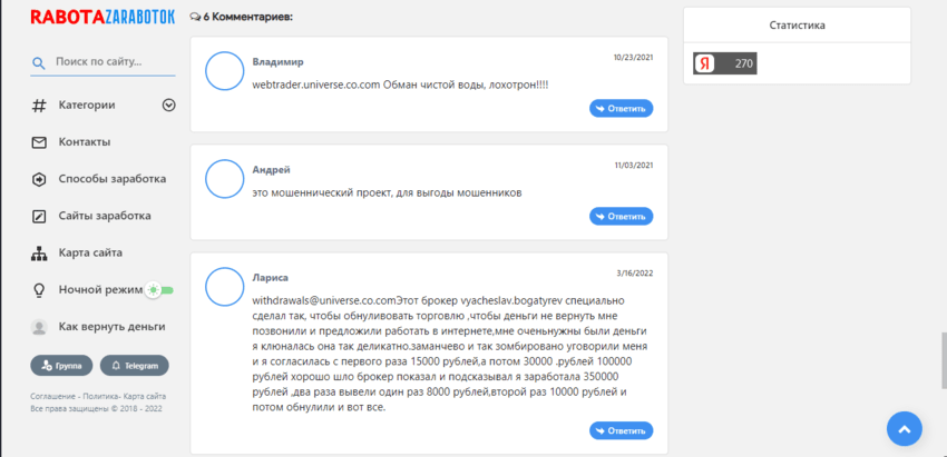 отзывы о лохотроне от пользователей