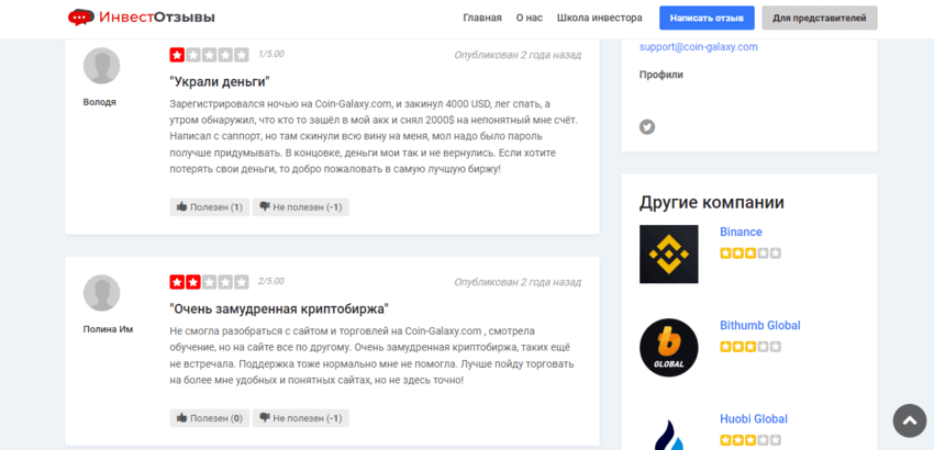 отзывы о липовой криптобирже