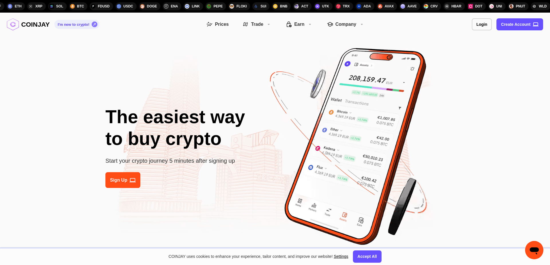 Screenshot for coinjay.com - 0