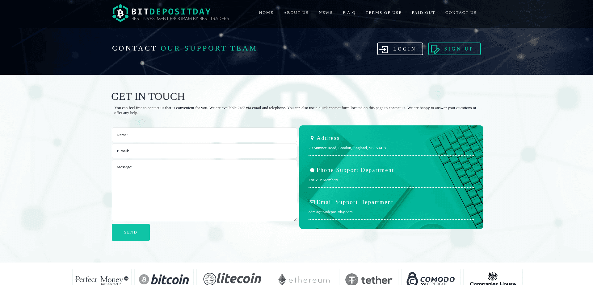 Screenshot for bitdepositday.com - 1