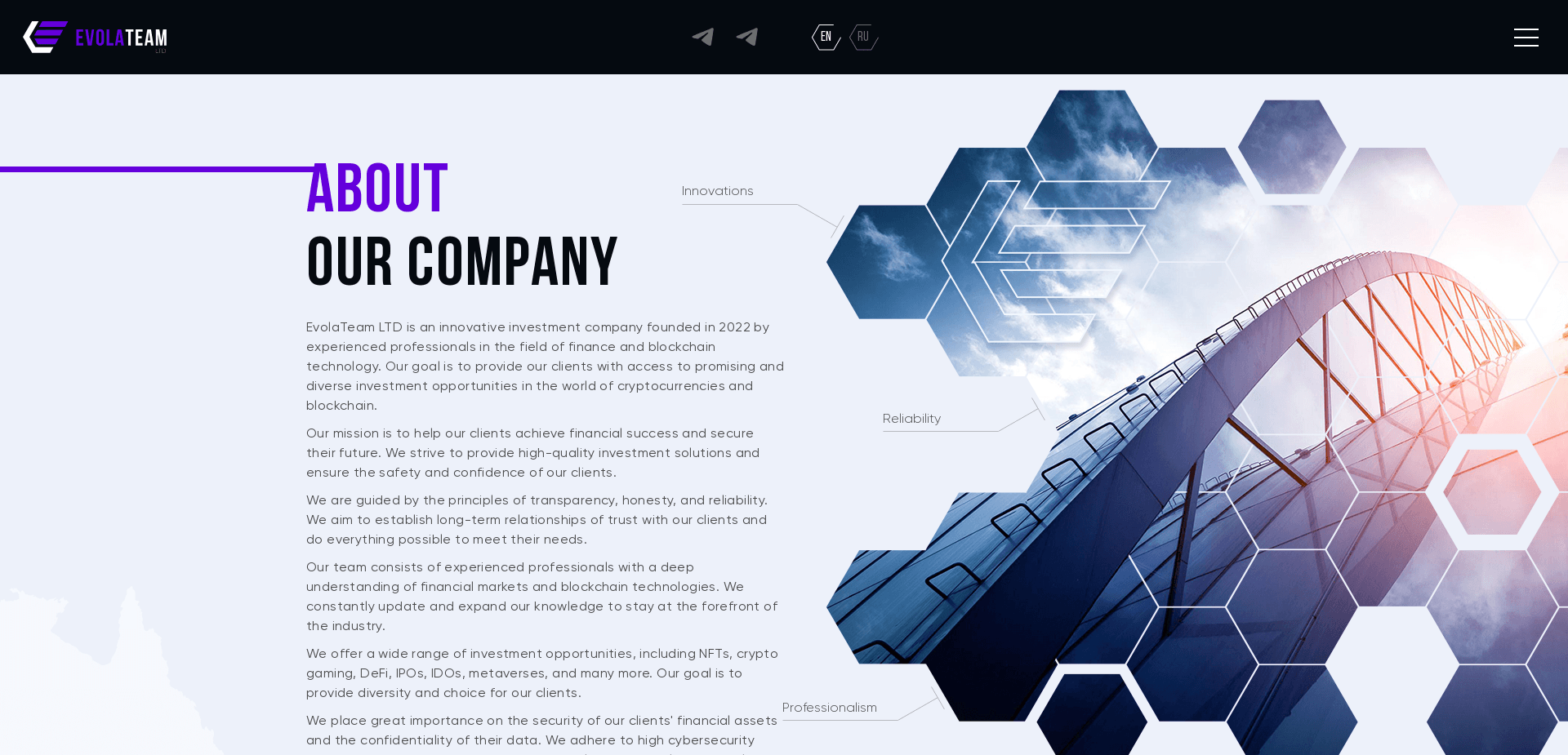 Screenshot for evolateam.com - 2