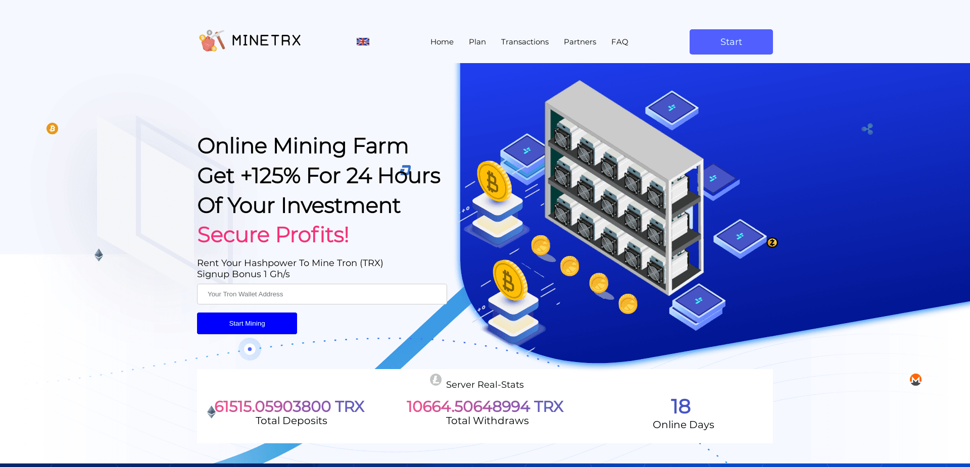 Screenshot for minetrx.org - 0