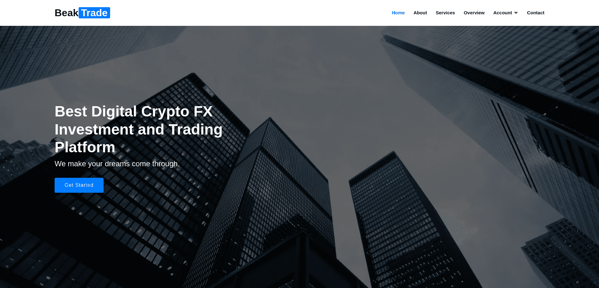 Screenshot for beaktrade.com - 2