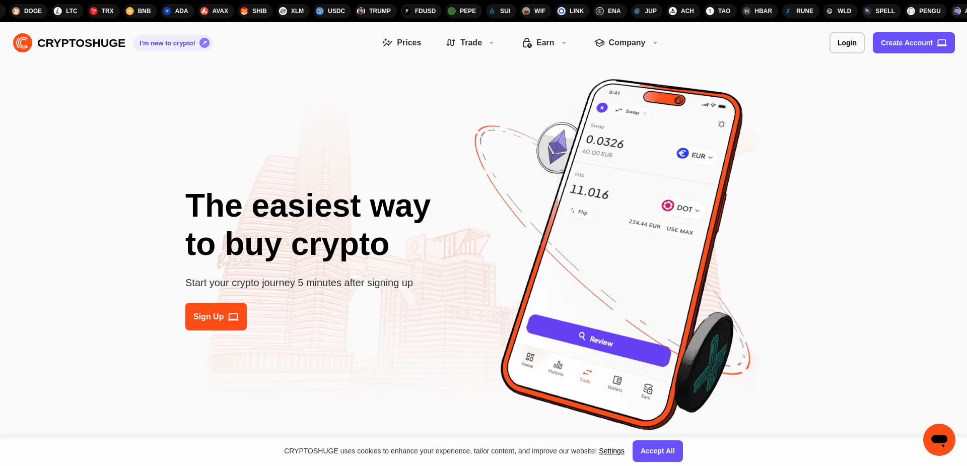 Screenshot for cryptoshuge.net - 1