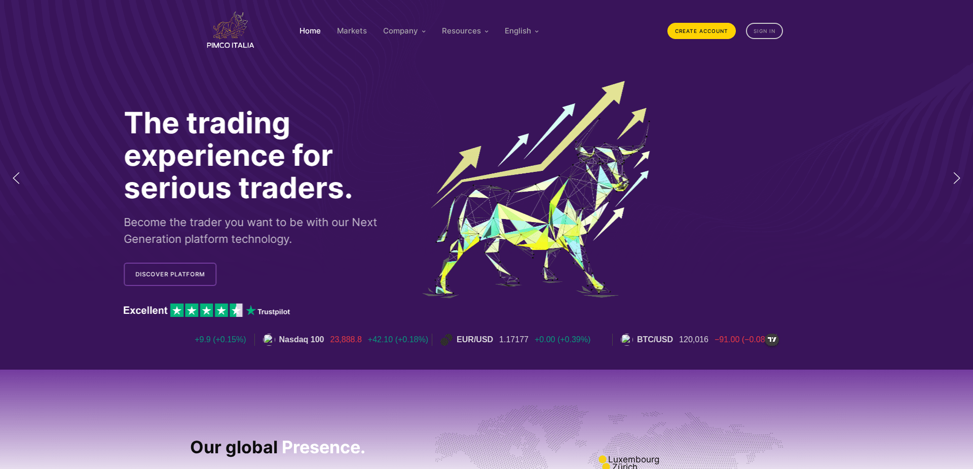 Screenshot for pmcotrade.com - 0