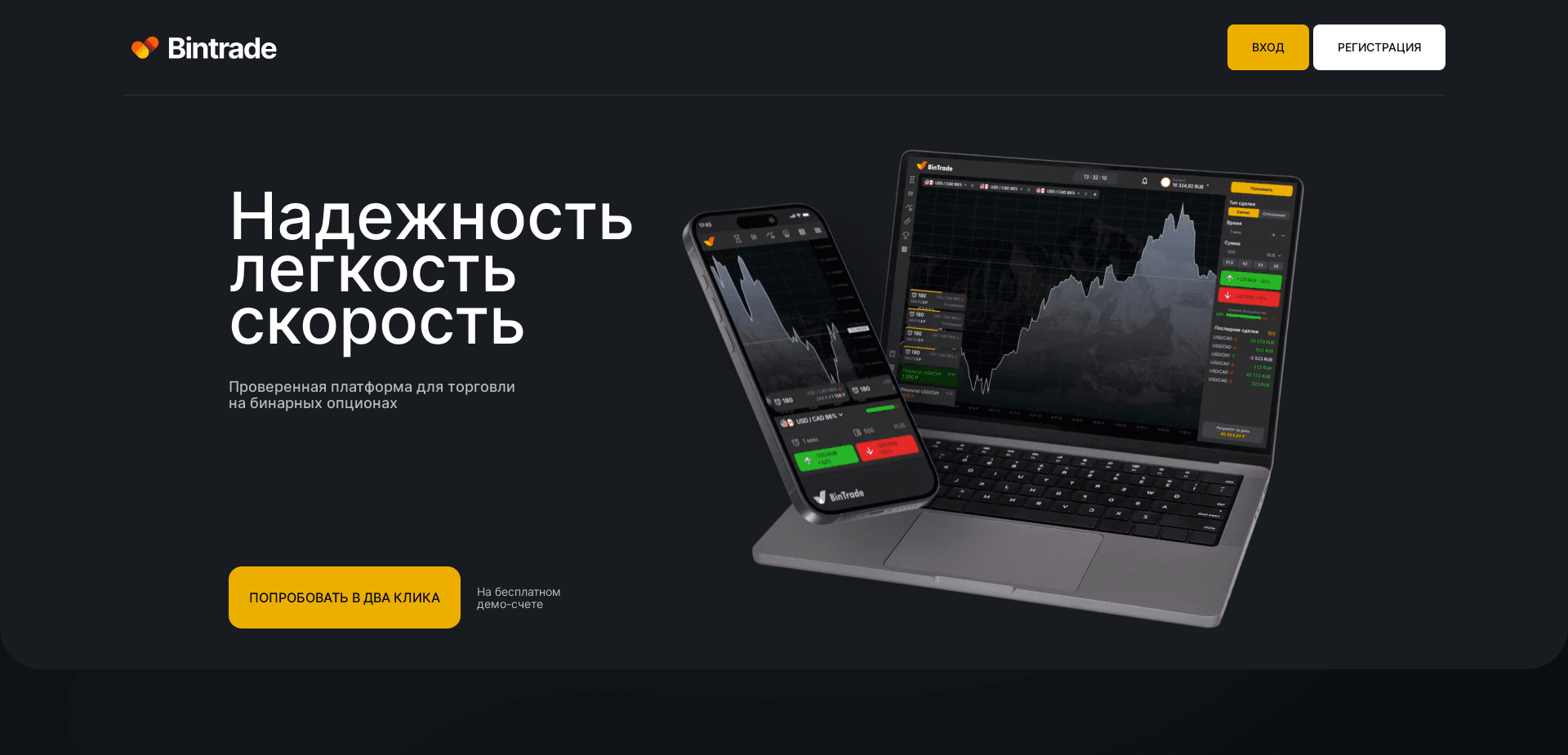 Screenshot for bintrade-broker.tech - 0
