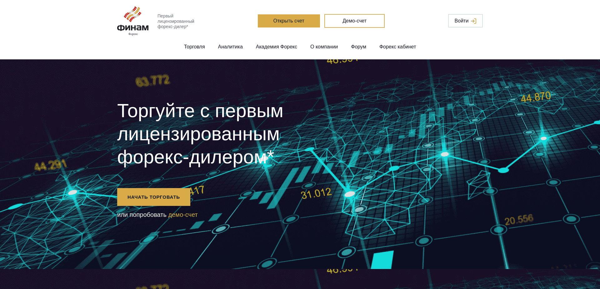 Screenshot for finamfx.ru - 1