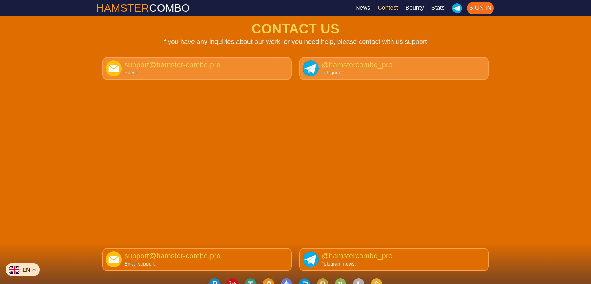 Screenshot for hamster-combo.pro - 2