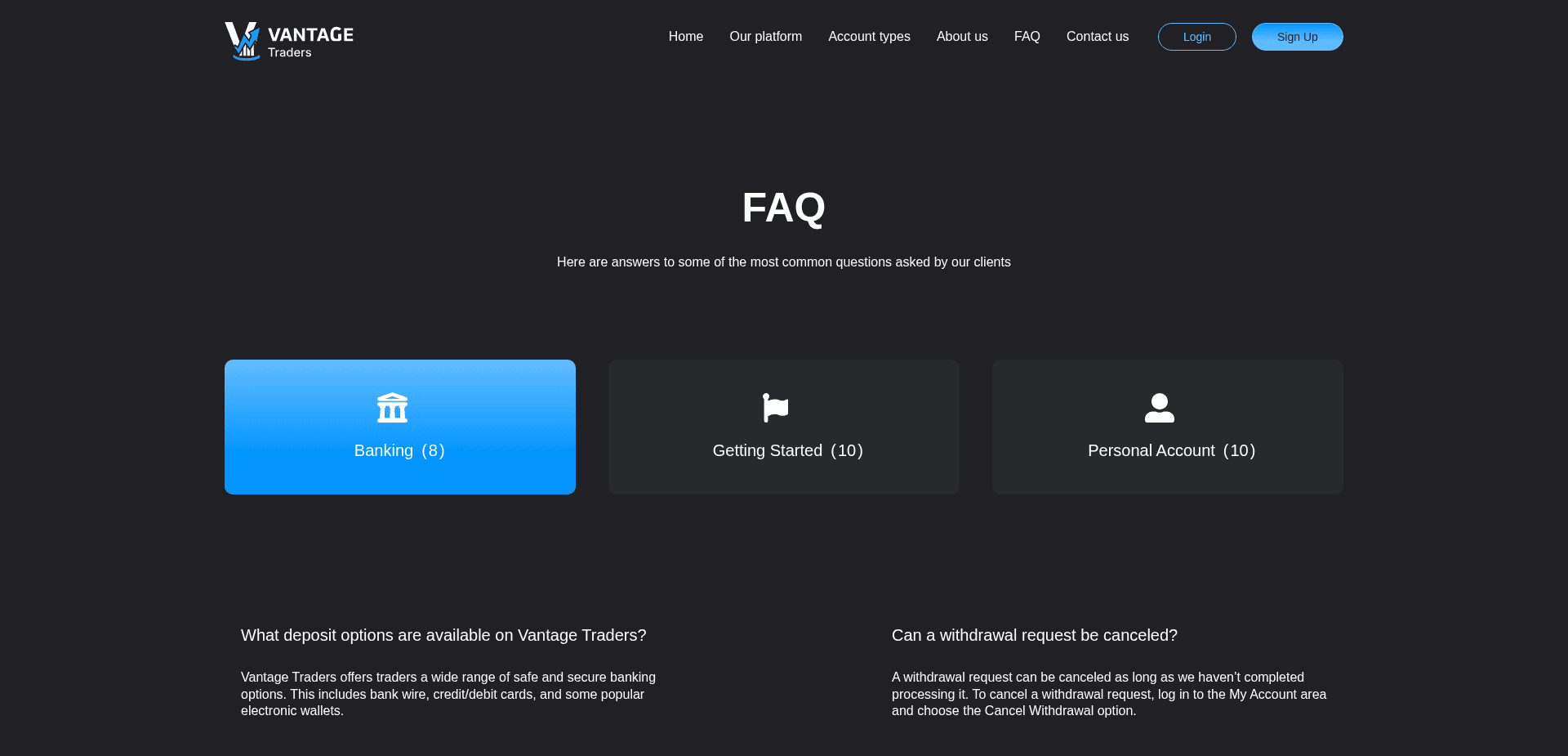 Screenshot for vantage-traders.net - 1