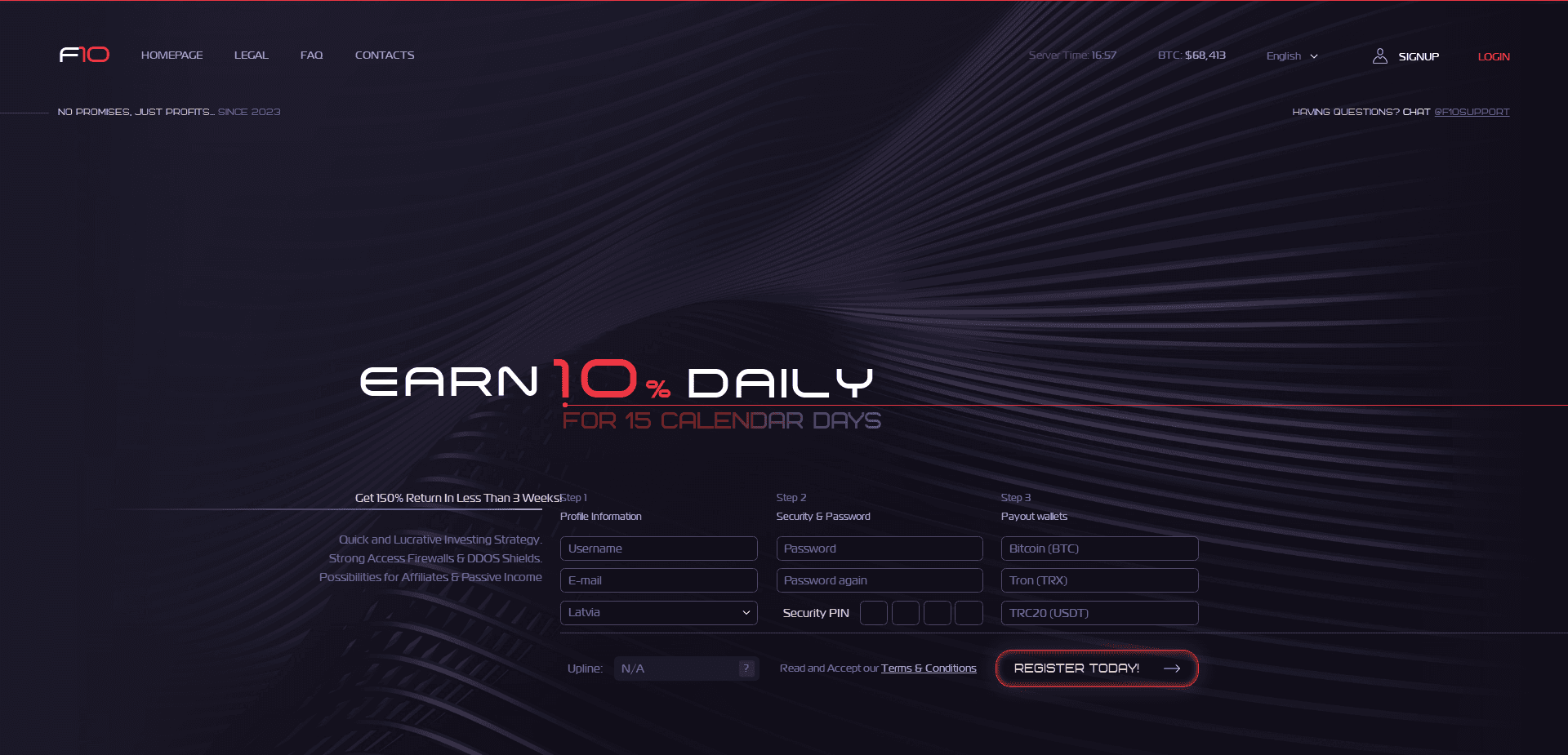 Screenshot for funds10.net - 1