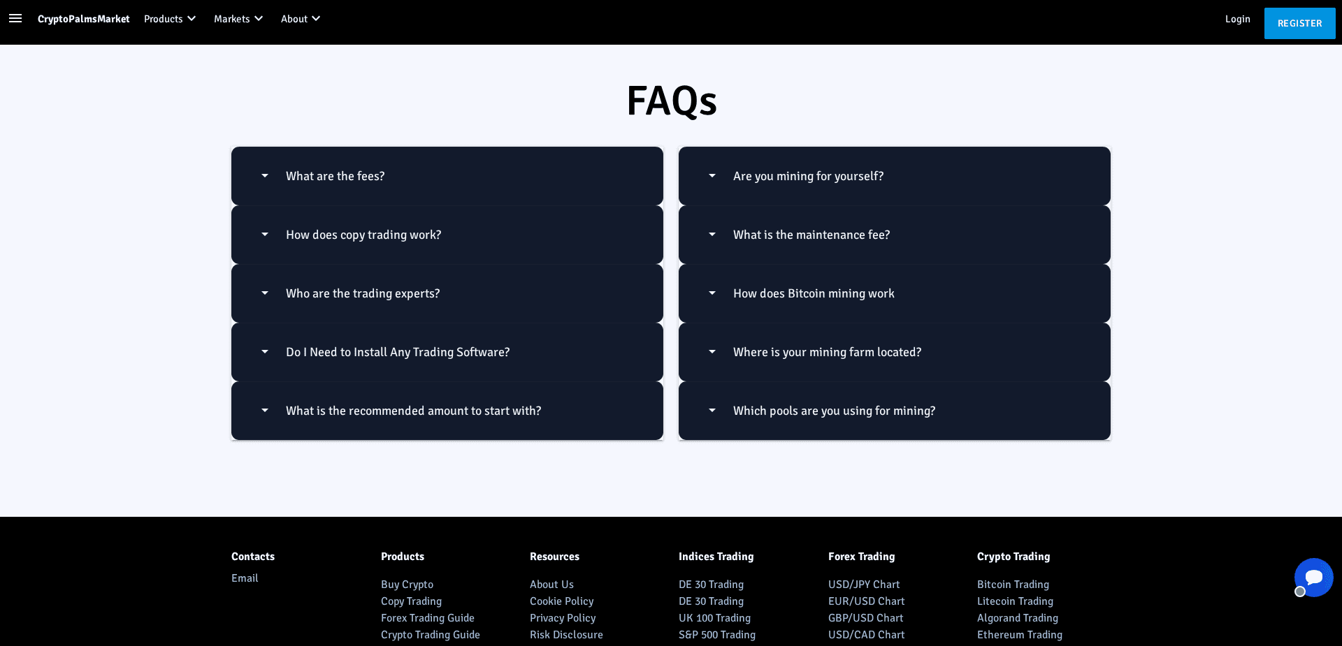 Screenshot for cryptopalmsmarket.com - 2