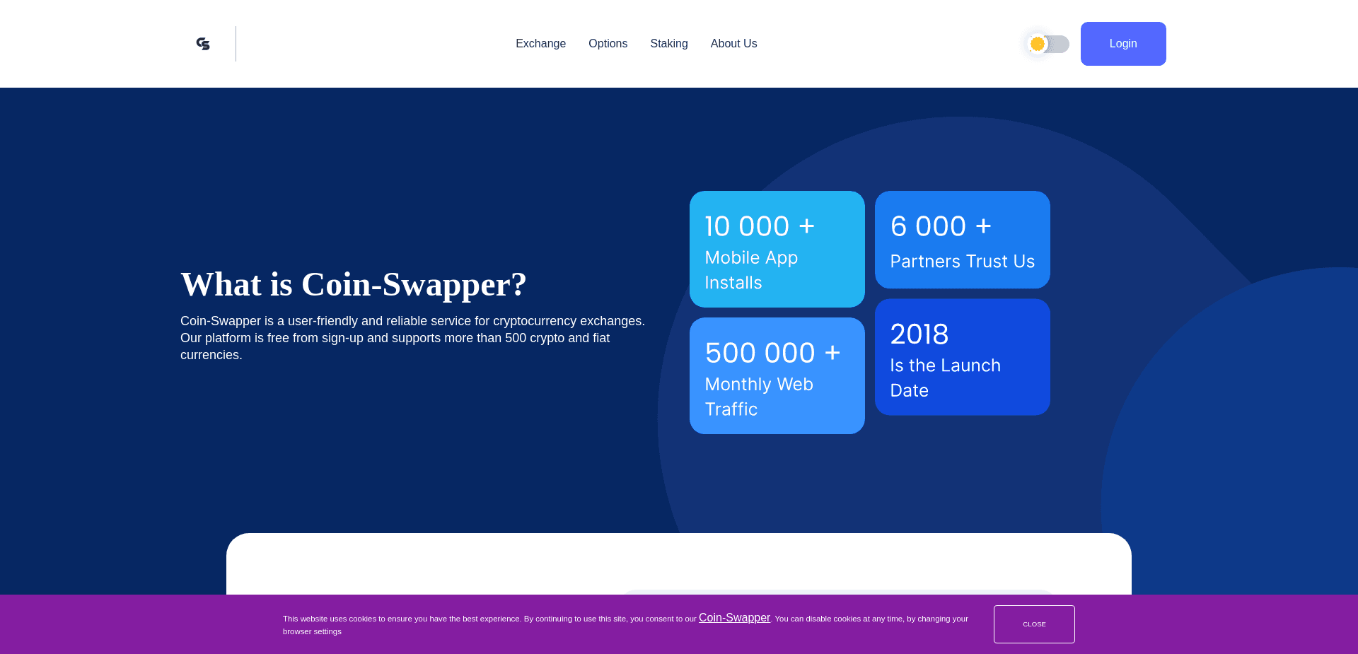 Screenshot for coin-swapper.com - 1
