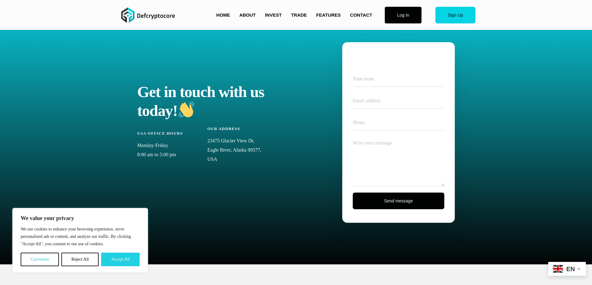 Screenshot for defcryptocore.com - 3