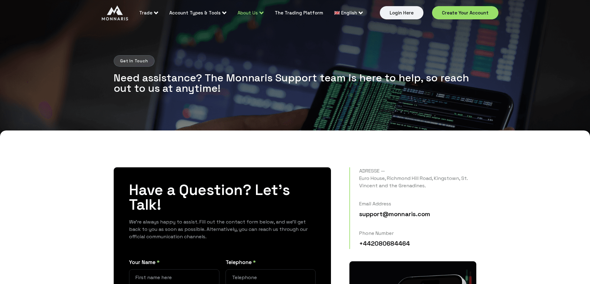 Screenshot for monnaris.com - 0