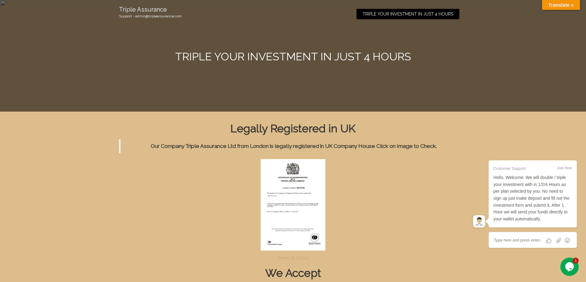 Screenshot for tripleassurance.com - 0