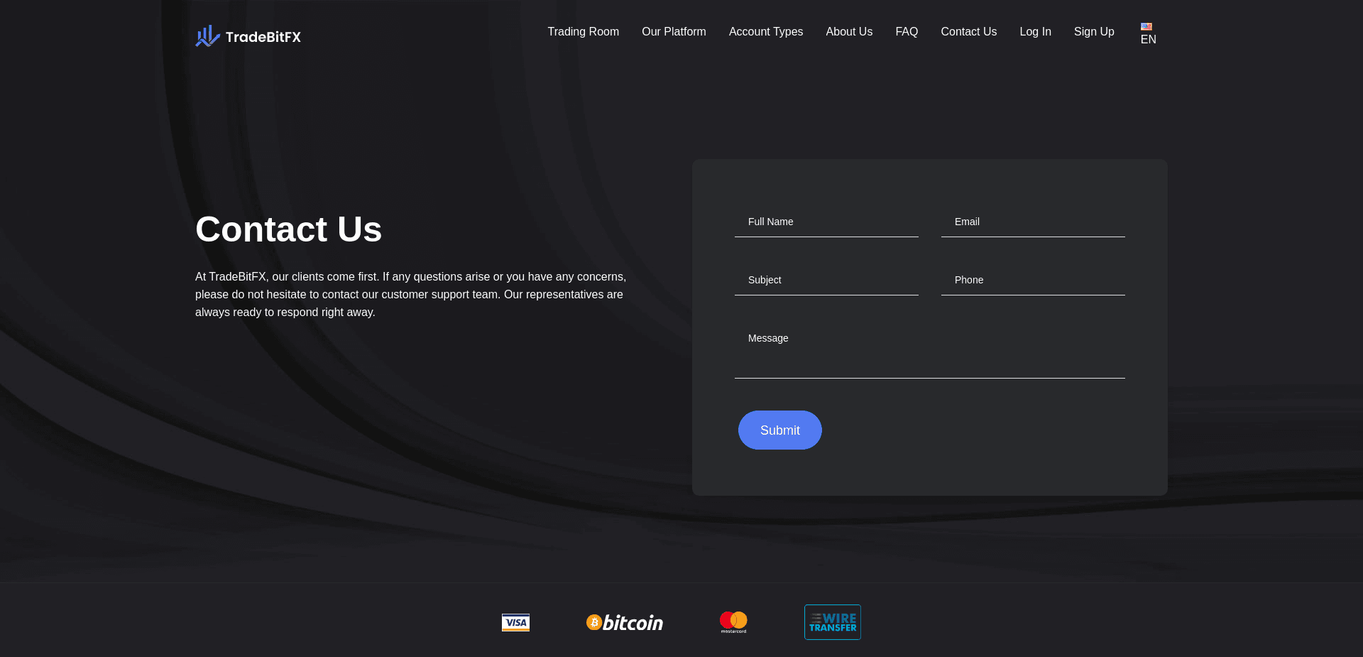 Screenshot for tradebitfx.net - 0