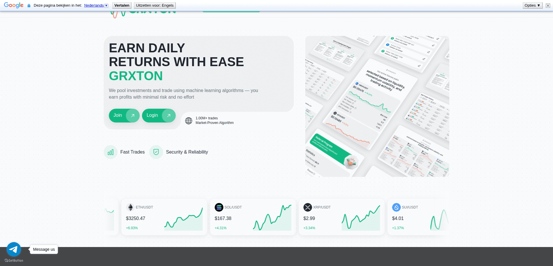 Screenshot for grxton.live - 0