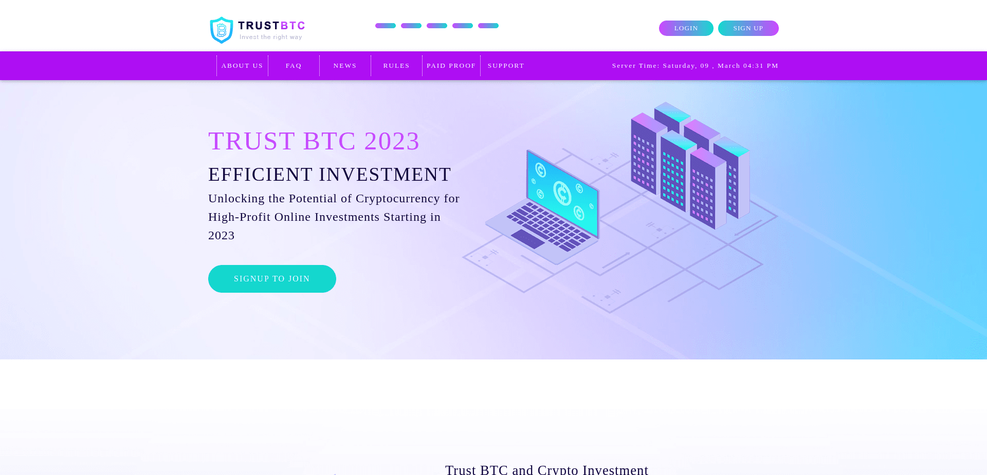 Screenshot for trustbtc.biz - 2