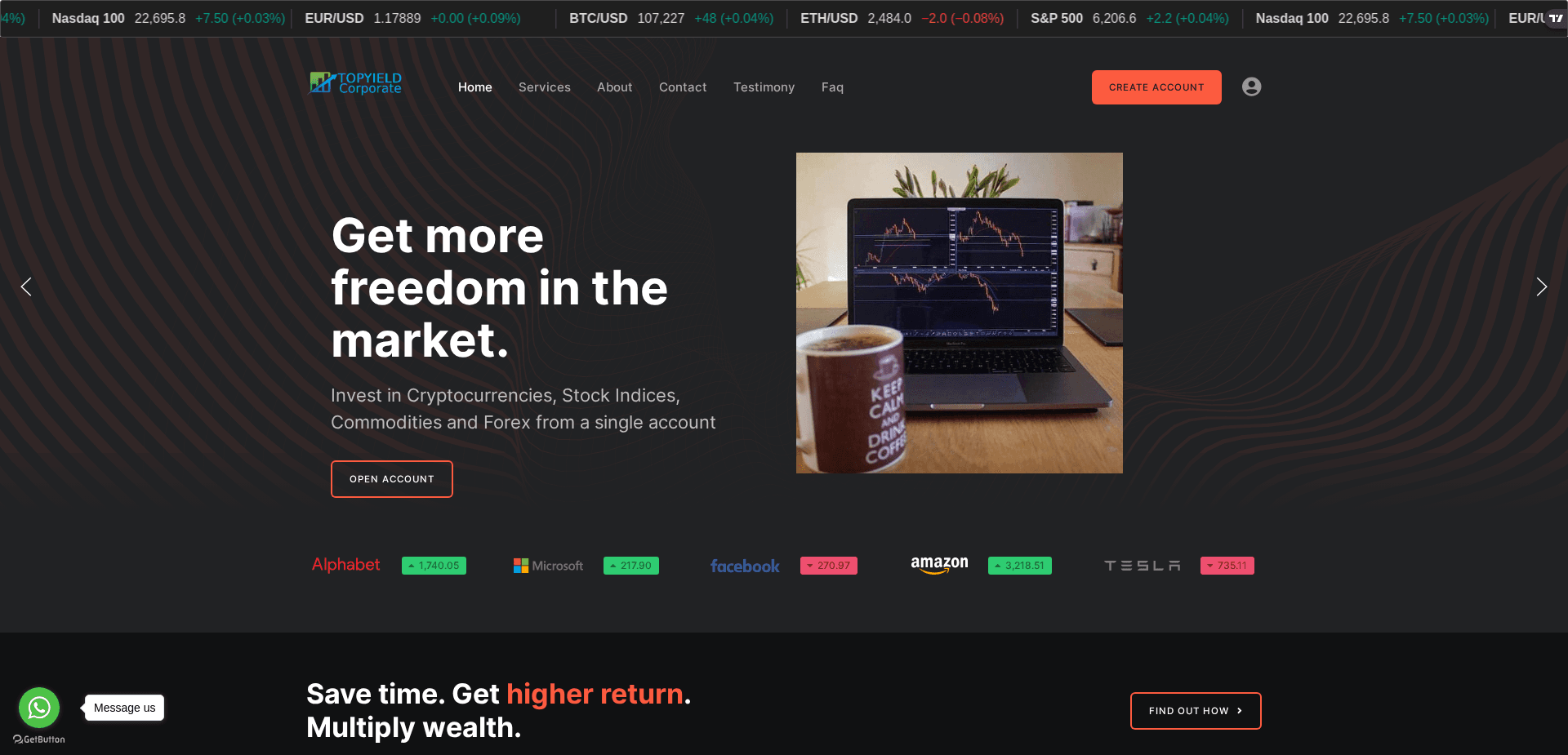 Screenshot for topyieldcorporate.live - 4