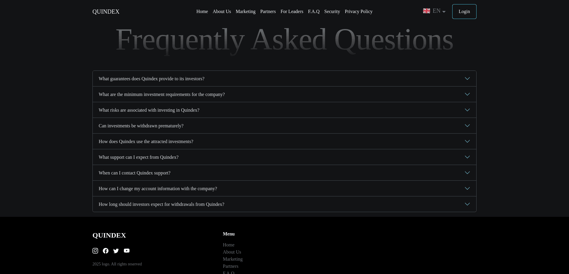 Screenshot for quindex.net - 1