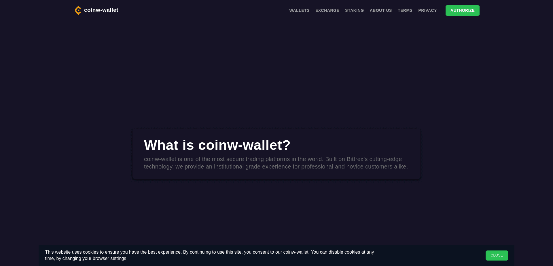 Screenshot for coinw-wallet.com - 0