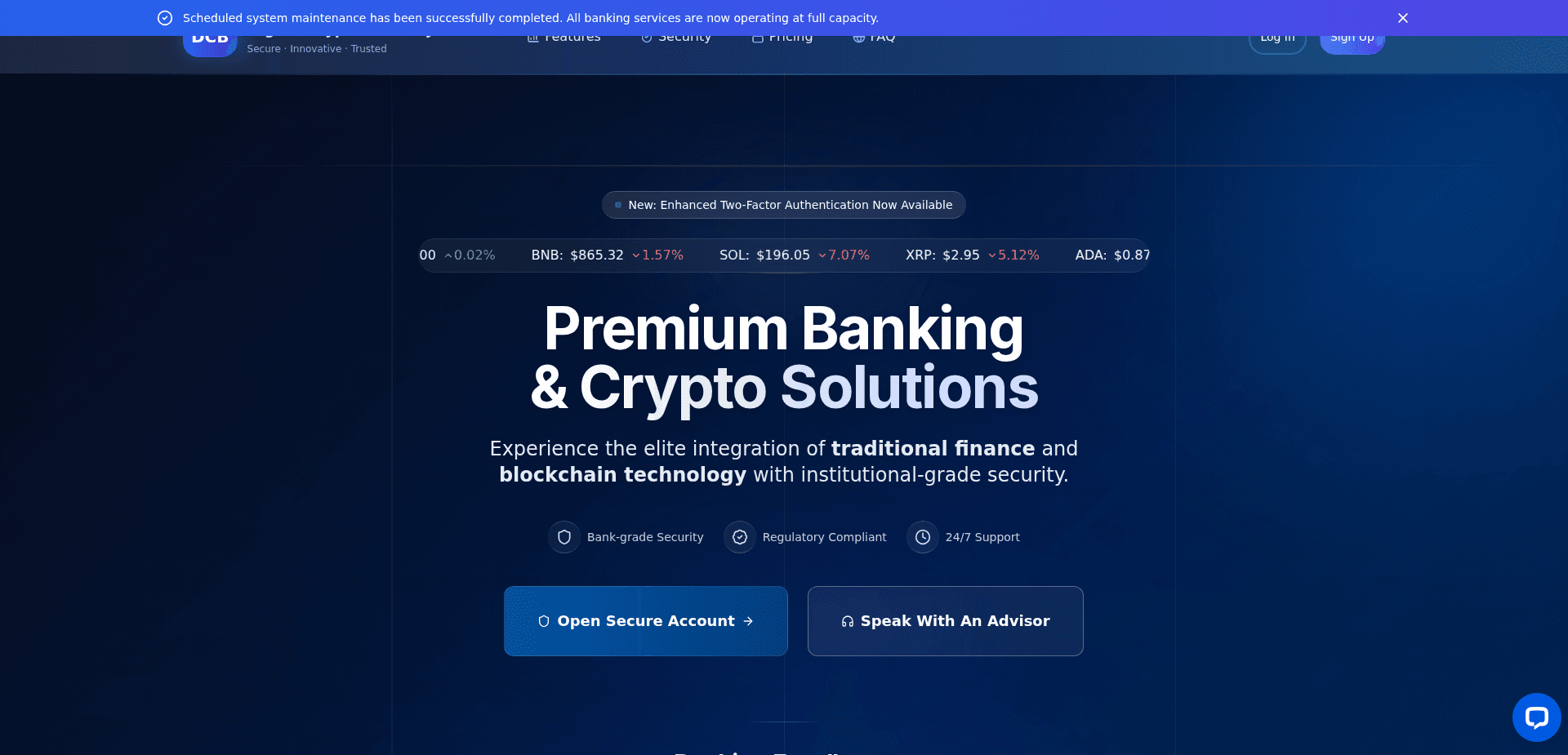 Screenshot for digital-cryptocurrency-bank.replit.app - 2