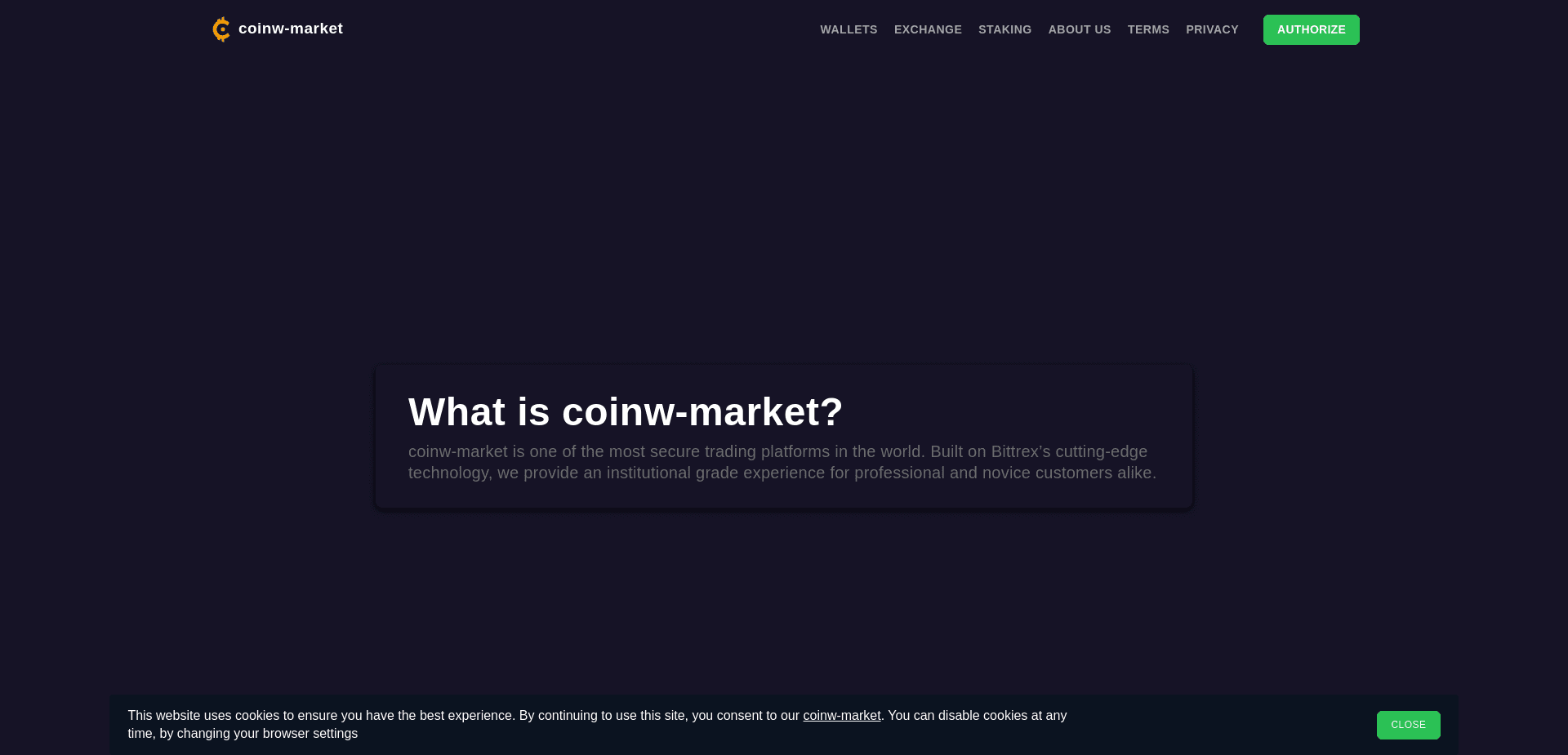 Screenshot for coinw-market.com - 2