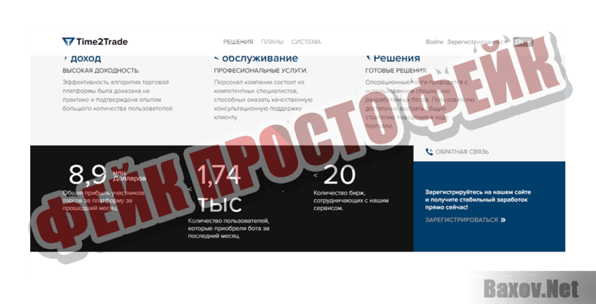 Time2trade Фейк Просто фейк