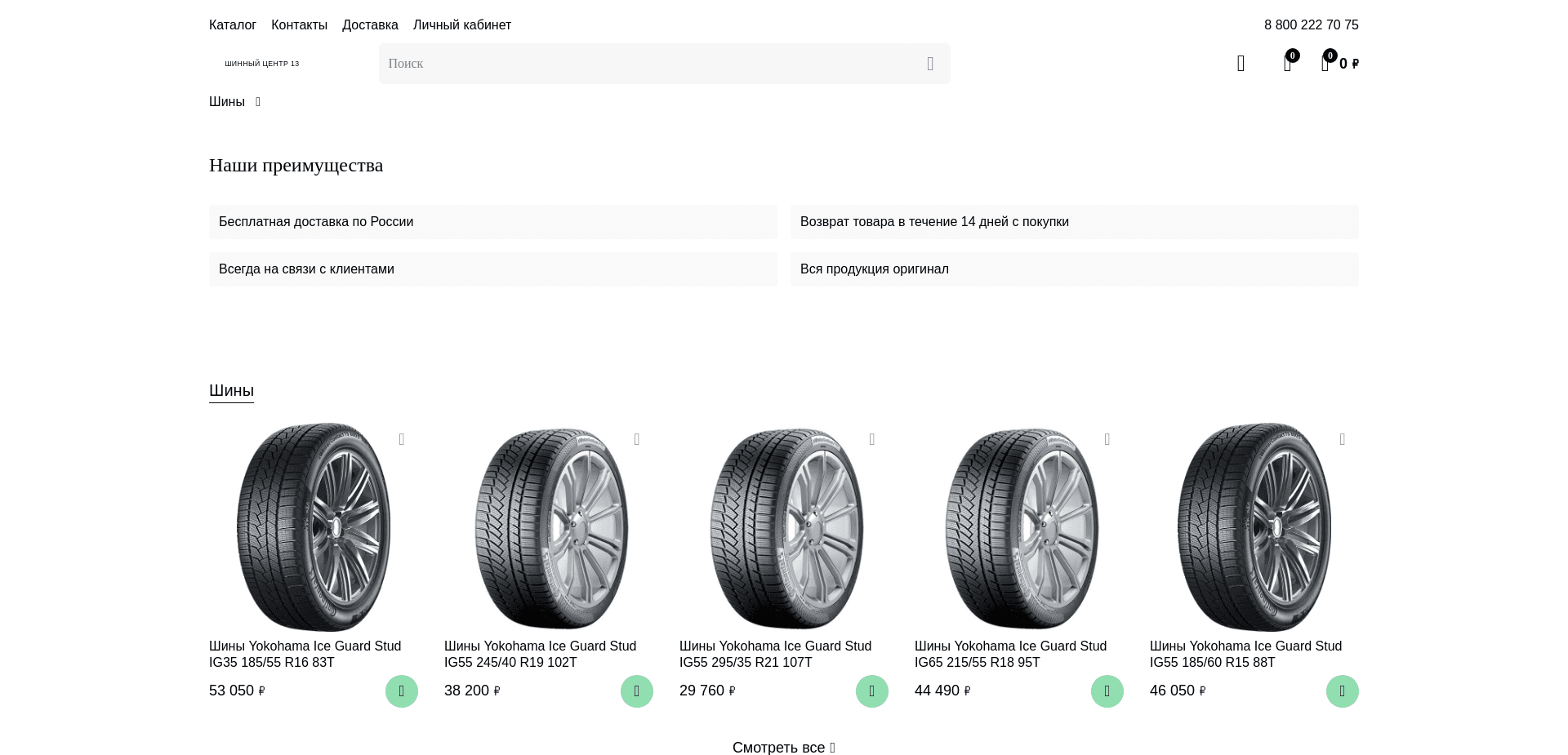 Screenshot for shina13.ru - 0