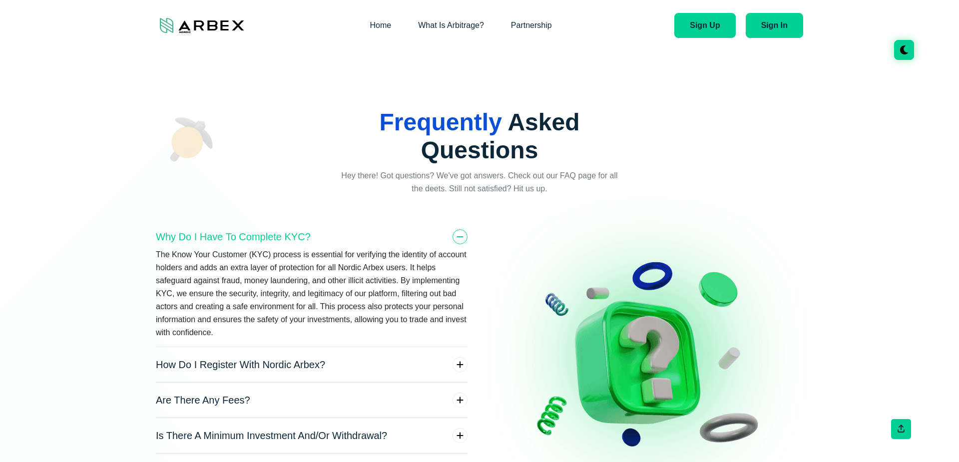 Screenshot for arbex.io - 2