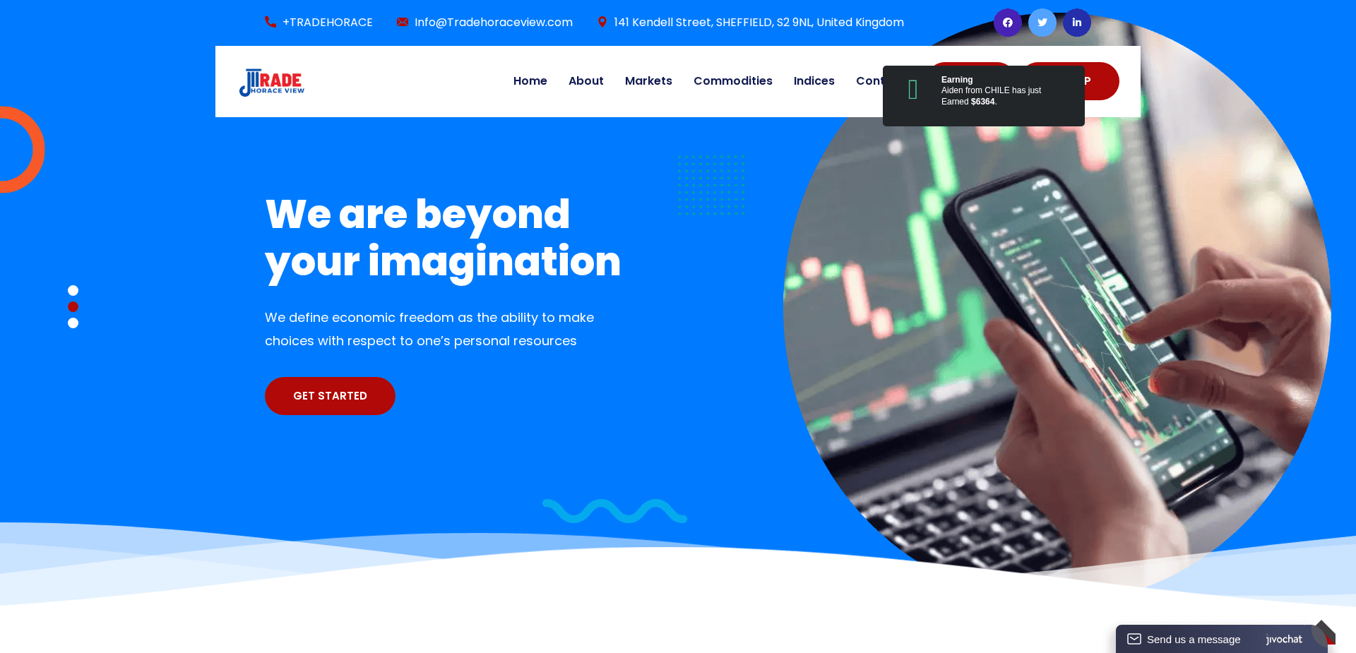 Screenshot for tradehoraceview.com - 8