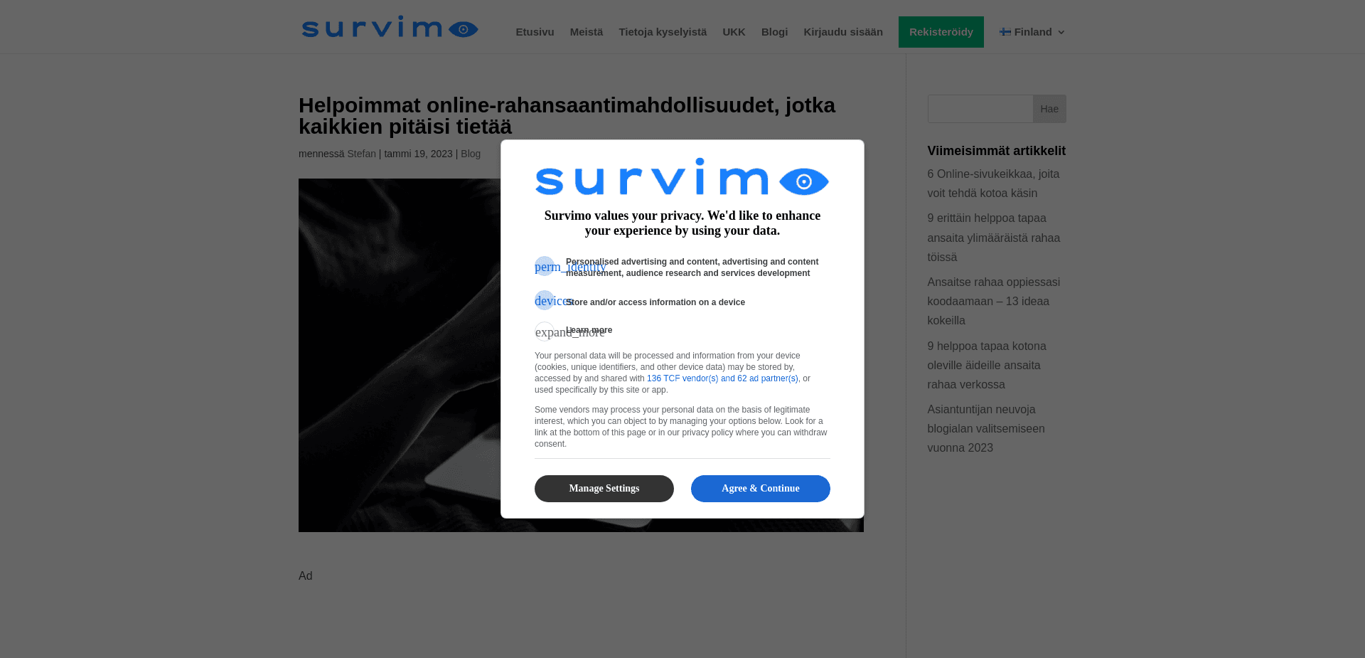 Screenshot for survimo.com - 0