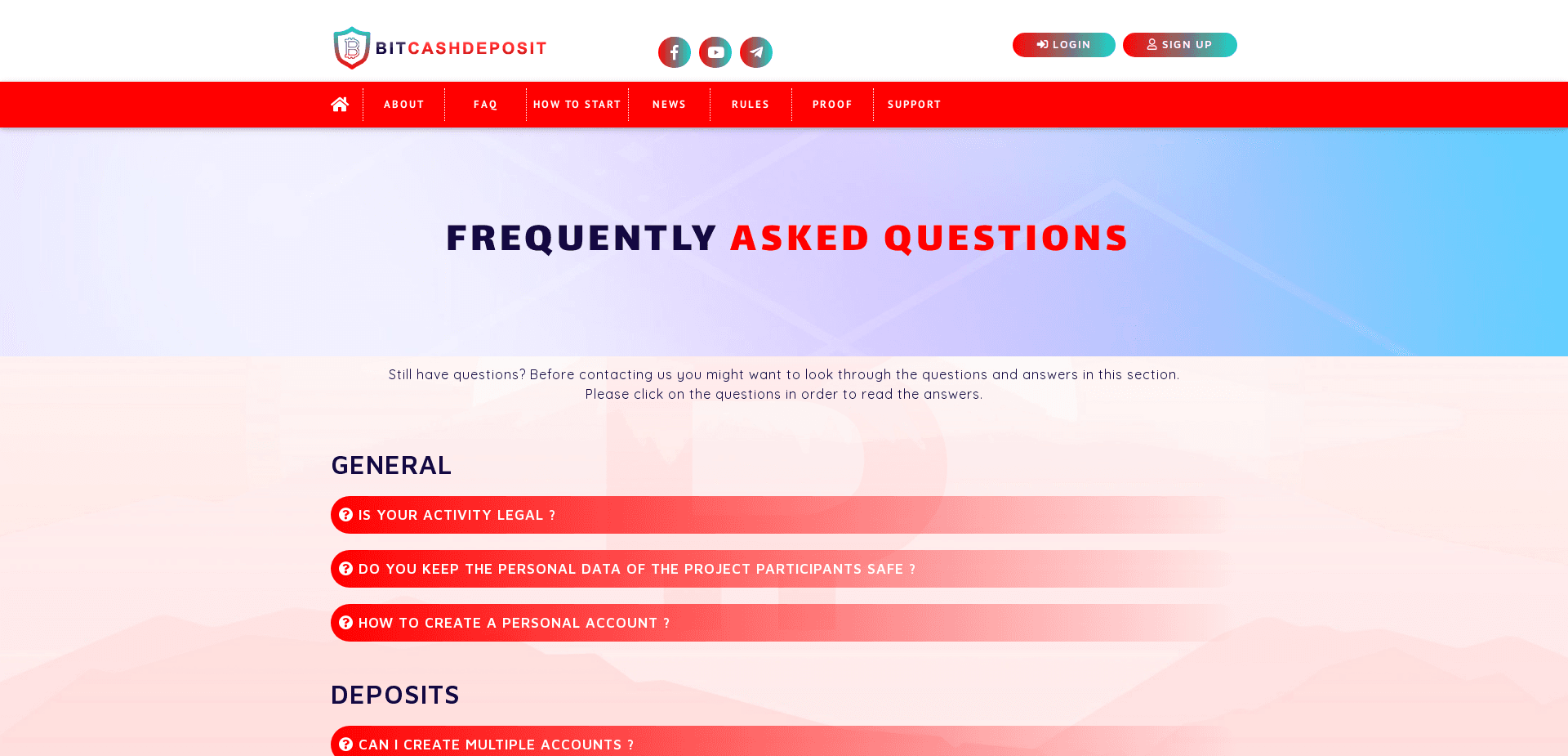 Screenshot for bitcashdeposit.com - 2