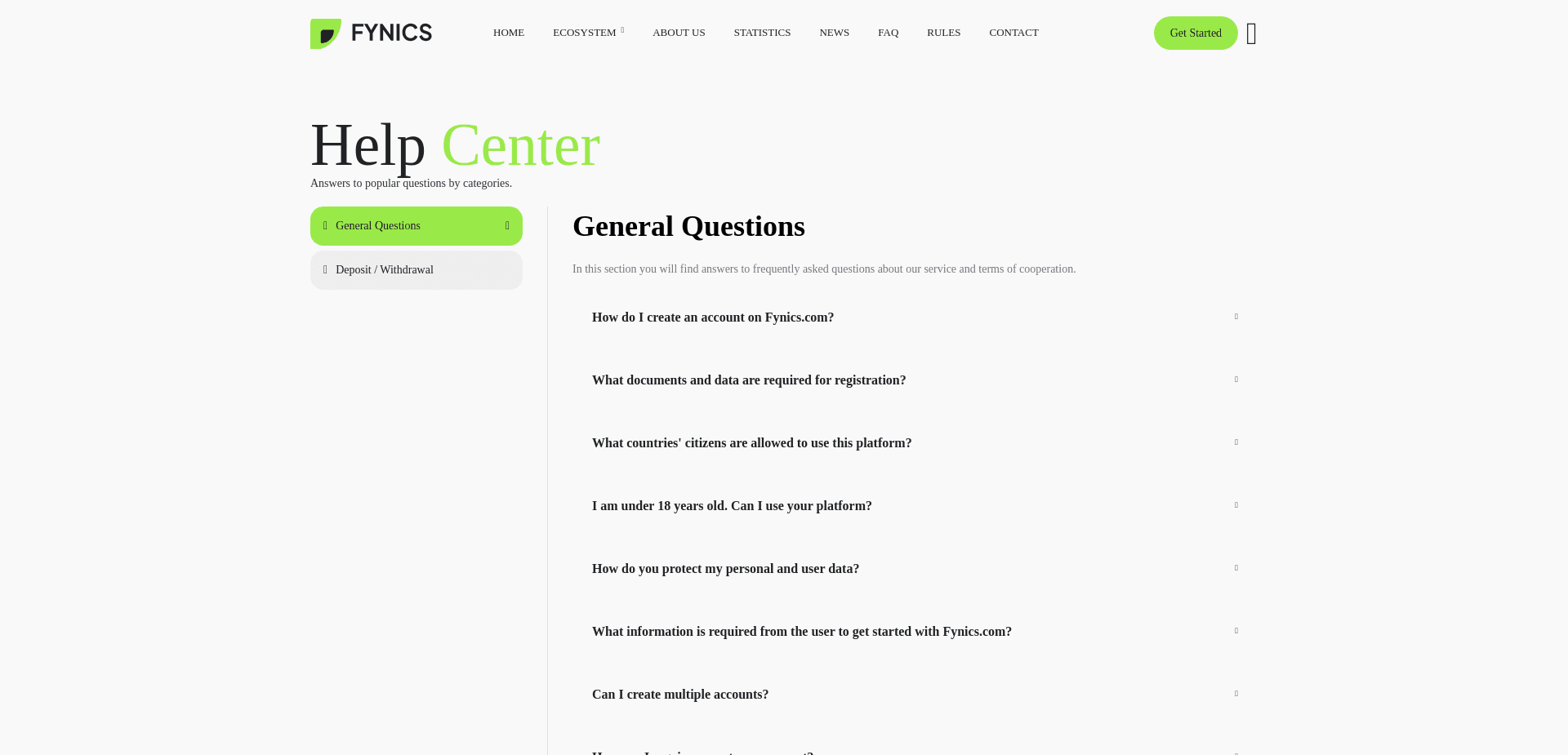 Screenshot for fynics.com - 2