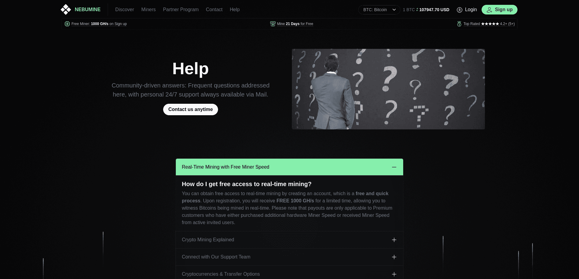 Screenshot for nebumine.com - 1