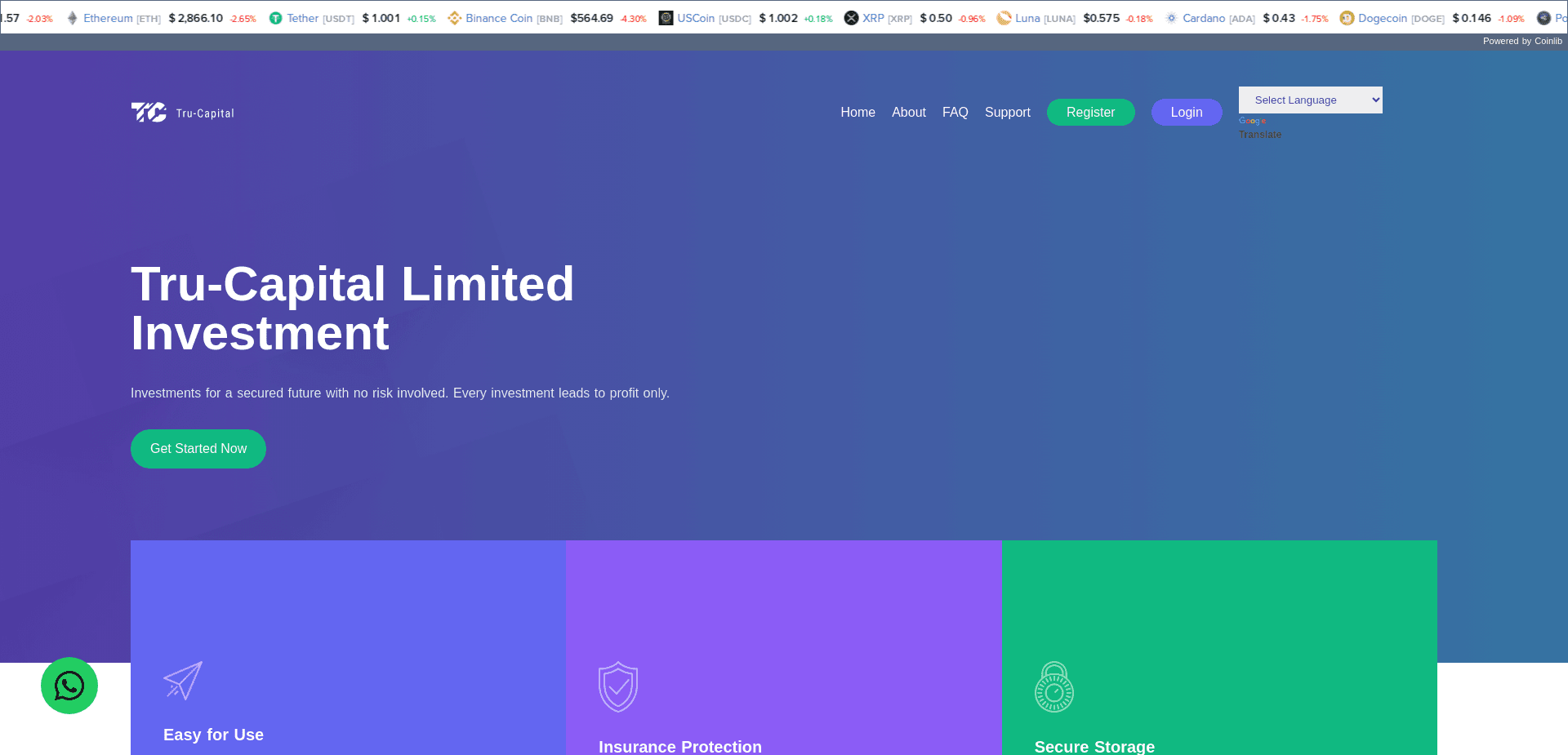 Screenshot for tru-capital.net - 2