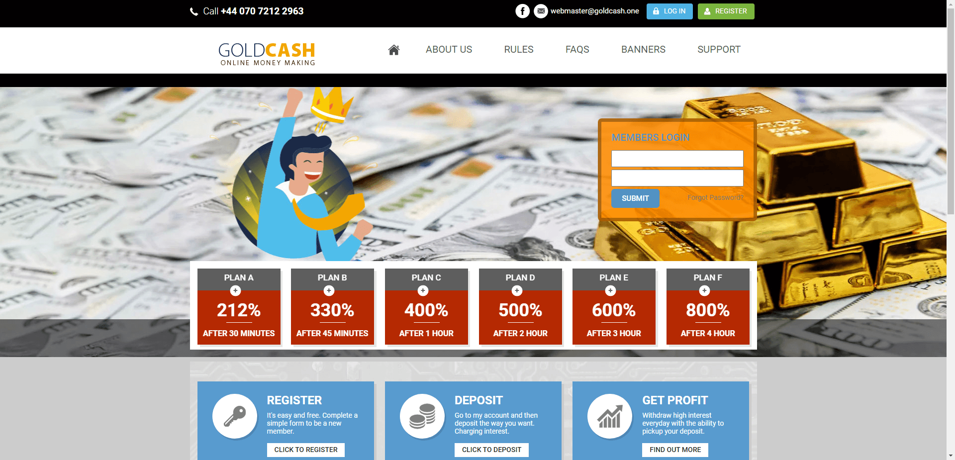 Gold Cash отзывы и обзор. Развод, лохотрон или правда. Только честные и правдивые отзывы на Baxov.Net