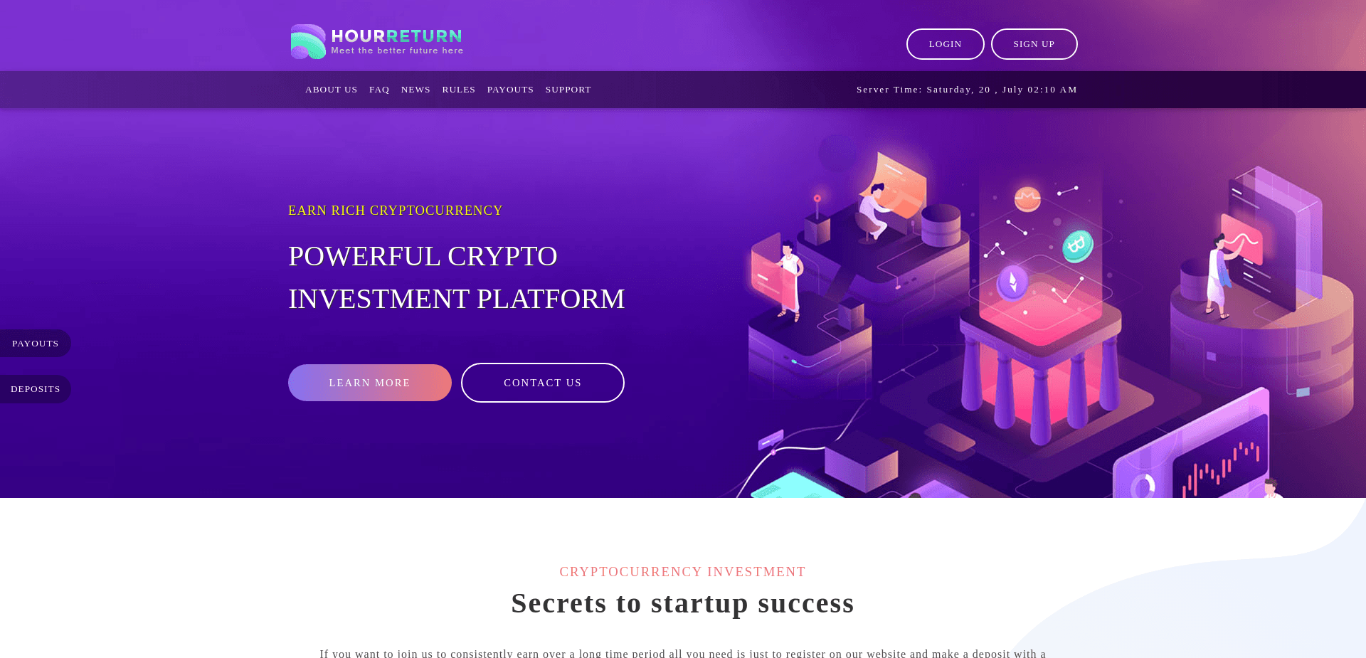 Screenshot for hourreturn.com - 3