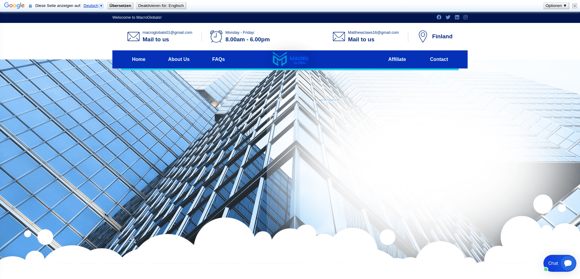 Screenshot for macroglobals.com - 1